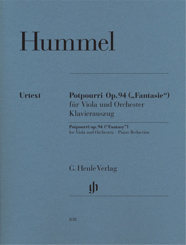 Potpourri (Fantasie) Op 94 Fur Viola Und Orchester